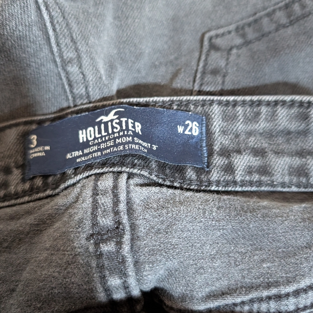 Hollister Ultra High Rise Mom Shorts Distressed Black - Picture 11 of 12
